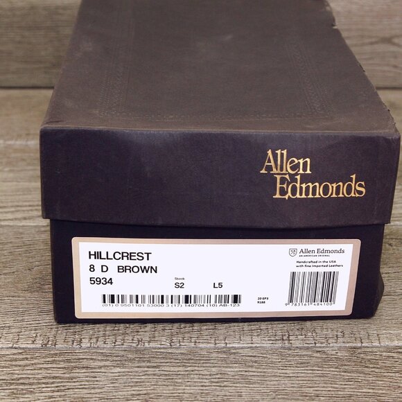 * NIB * $395 Allen Edmonds HILLCREST Derby 8 D Brown * add $15 new Cedar Trees